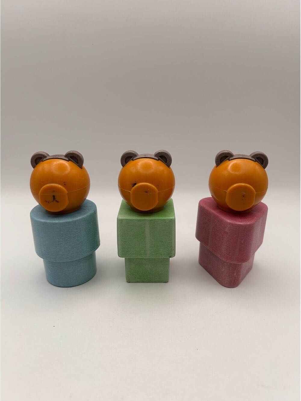 Vintage 1984 Fisher-Price Bear Shape Sorter Playground #413 Bears Lot of 3